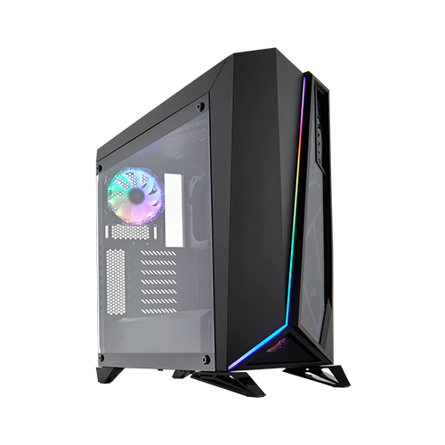 CORSAIR Carbide Series SPEC-OMEGA RGB Mid-Tower Tempered Glass Gaming Case — Black