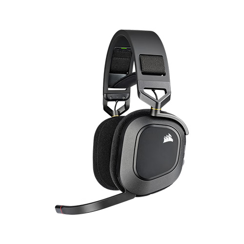 CORSAIR HS80 RGB WIRELESS Premium Gaming Headset with Spatial Audio